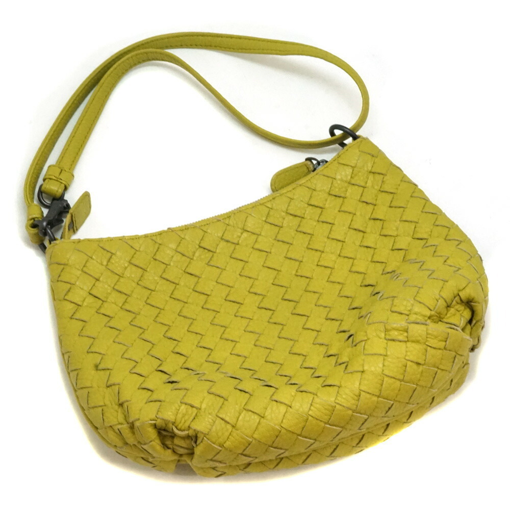 BOTTEGA VENETA handbag leather yellow mustard bag